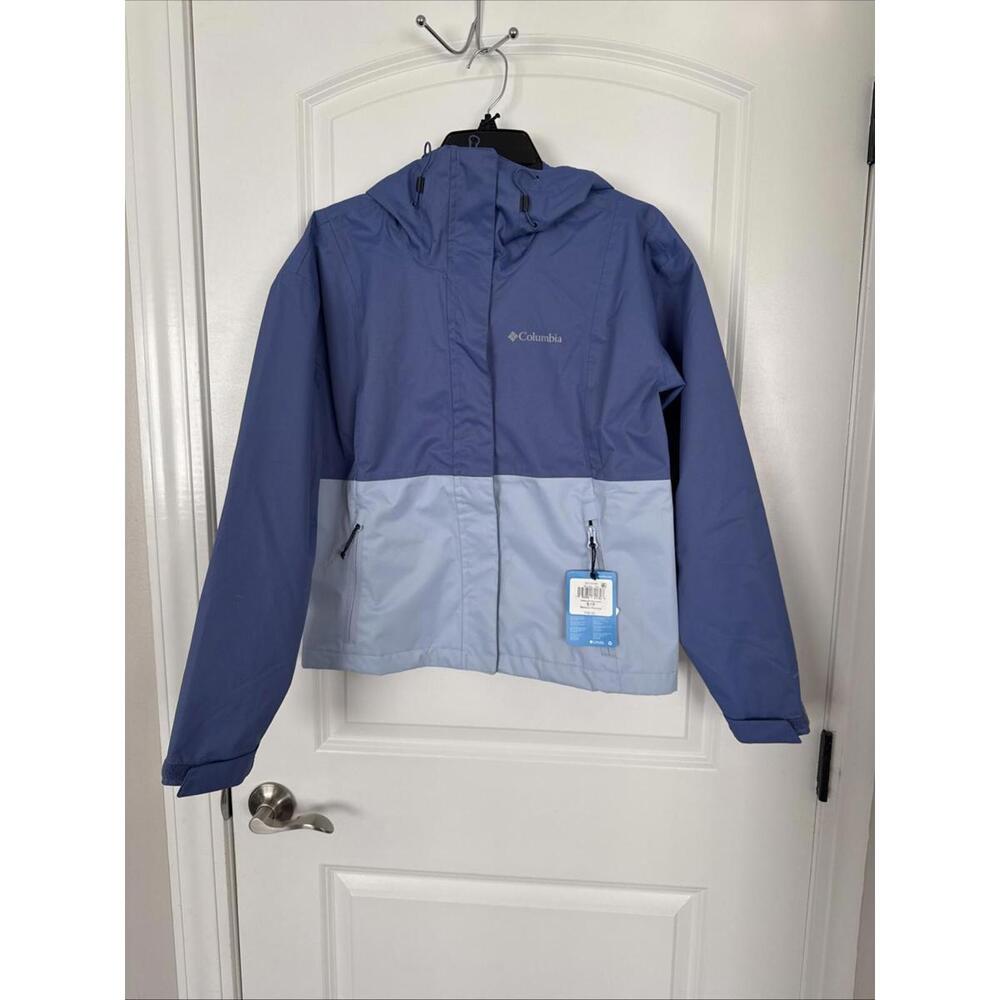 NWT Columbia Women's Hikebound Short Rain Jacket Purple Size Small Omni Tech - Picture 5 of 9